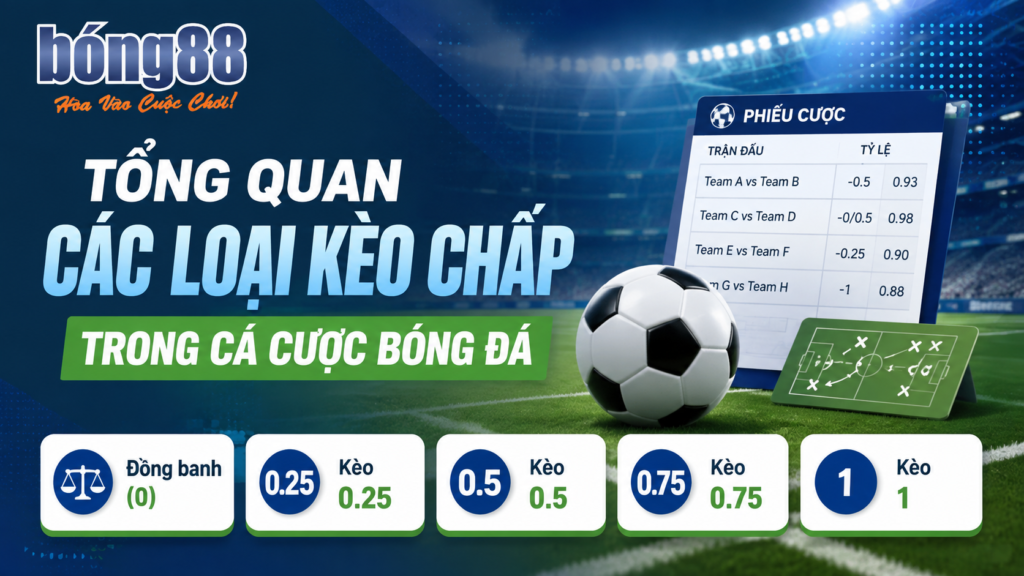 Tổng quan các loại kèo chấp trong cá cược bóng đá
