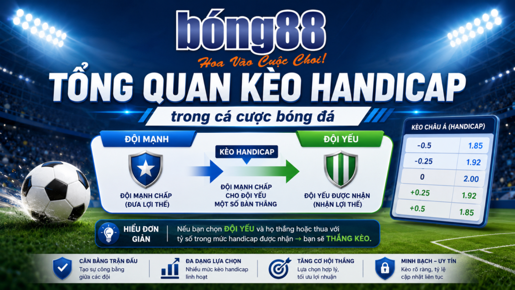Tổng quan kèo Handicap trong cá cược bóng đá