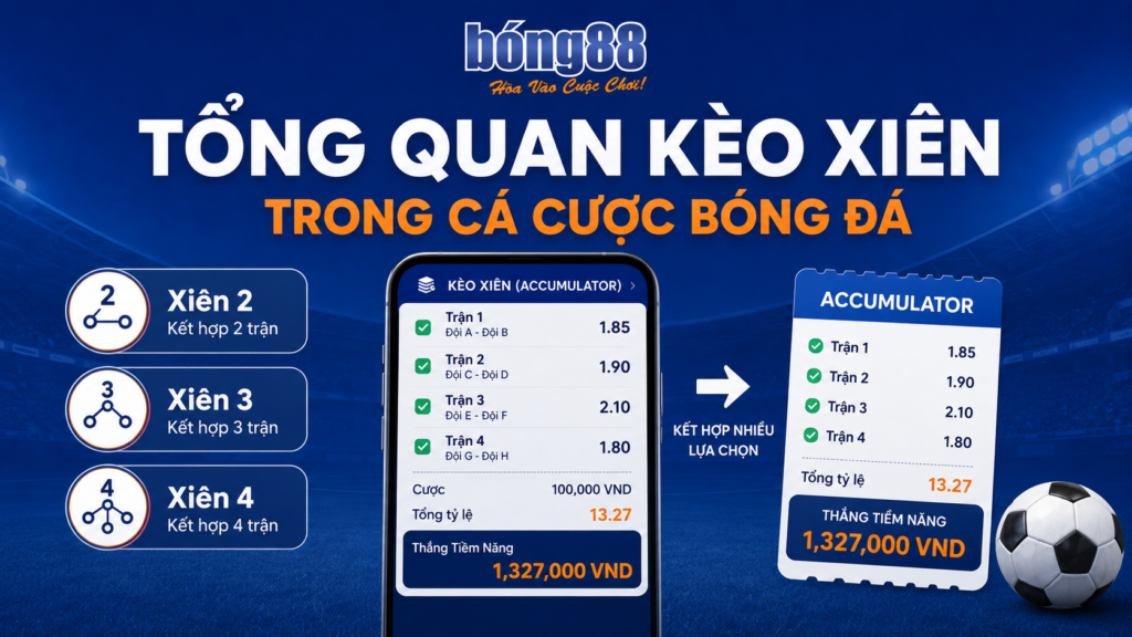 Tổng quan kèo xiên trong cá cược bóng đá